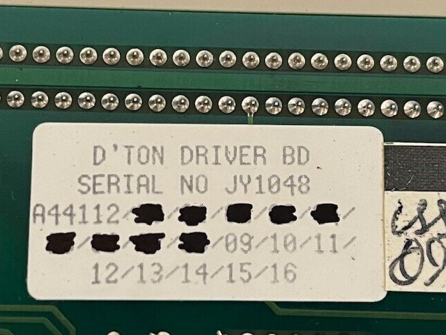 ELECTROTECH D'TON DRIVER PCB, P/N A44112