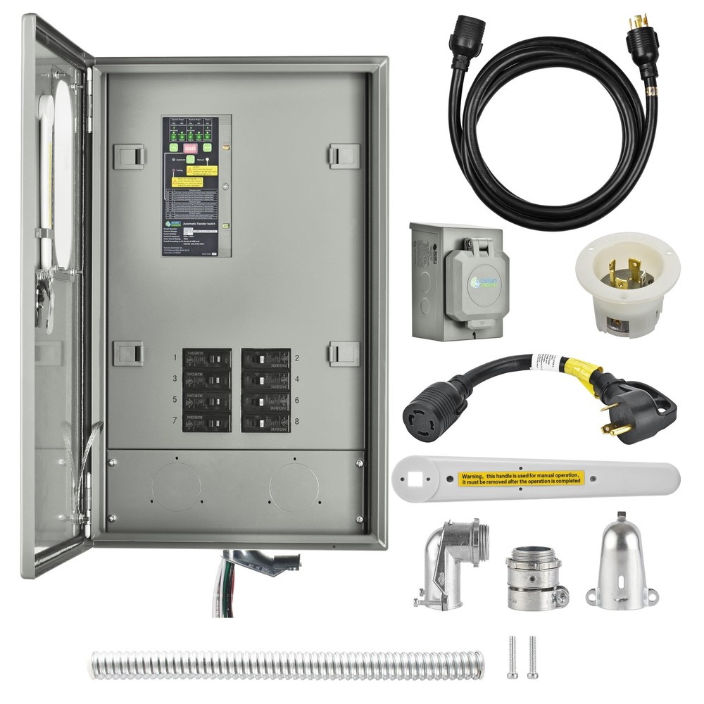 Nature's Generator Pre-Wired 120V/240V 30A 8 Circuits Automatic Transfer Switch