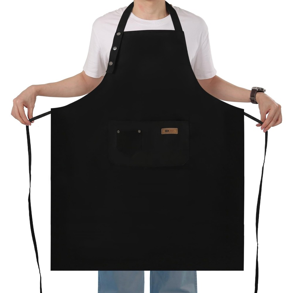 Extra Large Apron For Men Adjustable Button Pockets Water Oil Resistant