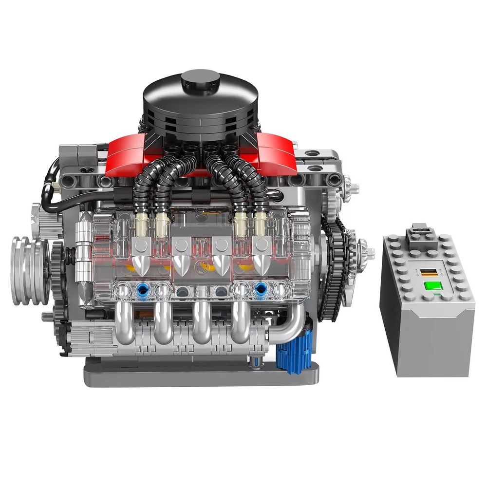 New V8 Engine Motor Engineering Model for Creative Build and Design Enthusiasts