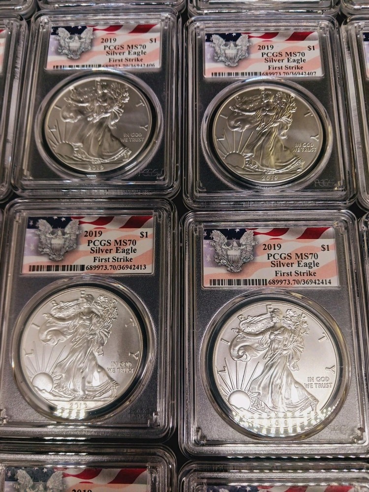 (40)2019 PCGS MS70 Silver Eagle First Strike-$190 EACH