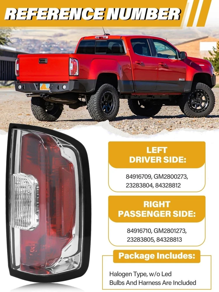 Tail Light Assembly Compatible with GMC Canyon 2015-2022 (Terrain,Denali,Base...