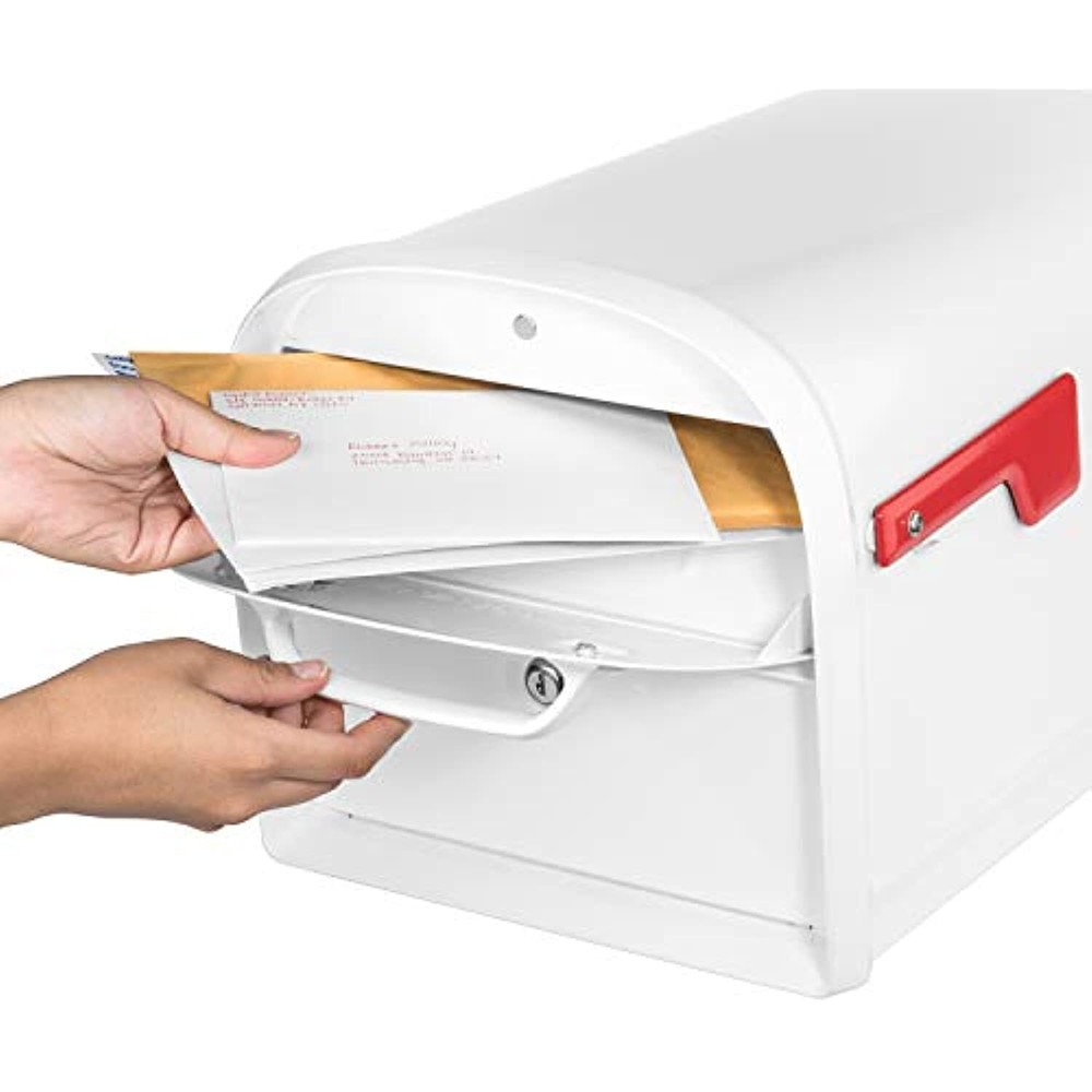 Architectural Mailboxes 6300W-10 Oasis 360 Mailbox, White
