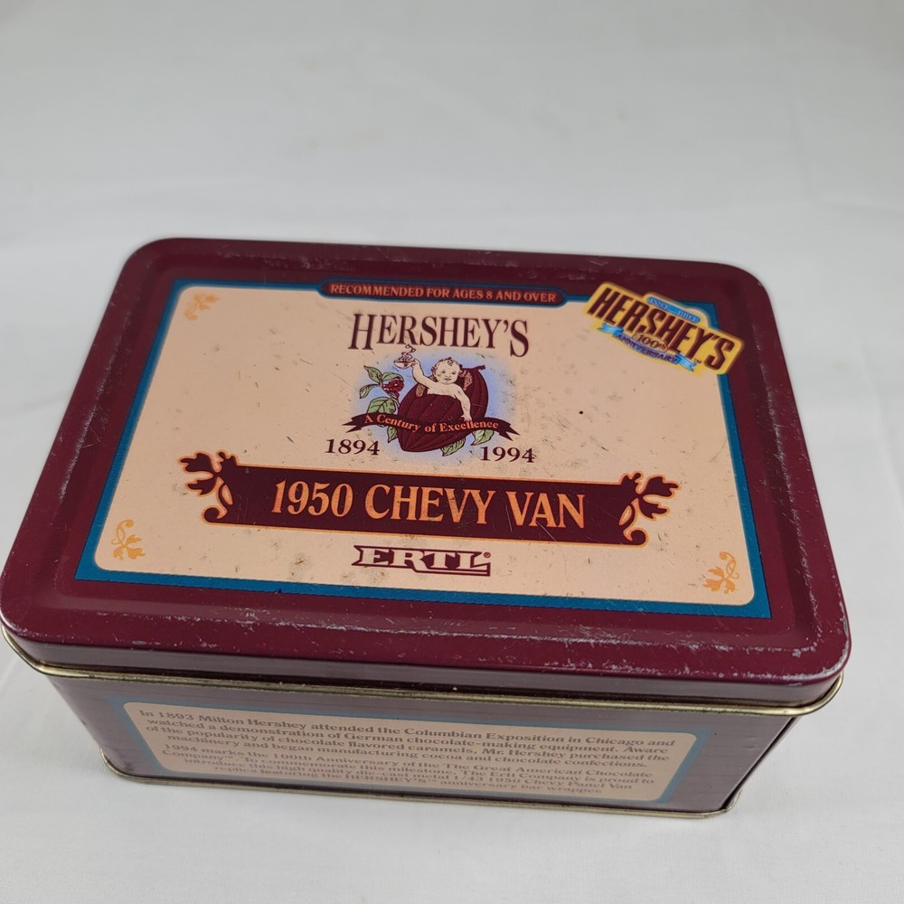 Hershey's Collectible Tin 1950 Chevy Van - Empty Tin Vintage