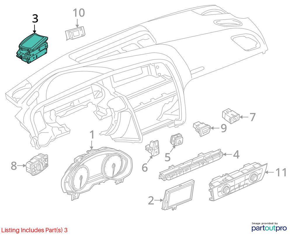 2016-2018 Audi RS7 A7 S7 Front Head Up Display HUD Unit Module OEM