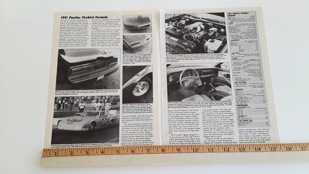 1991 PONTIAC FIREBIRD FORMULA ORIGINAL ARTICLE