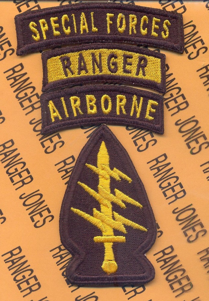 Special Forces Group Airborne Ranger SFGA TOP reversed patch set