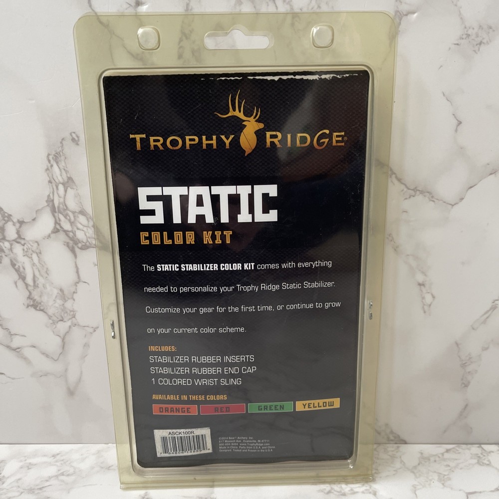 Trophy Ridge Static Color Kit Red Wrist Sling Stabilizer End Cap & Inserts New