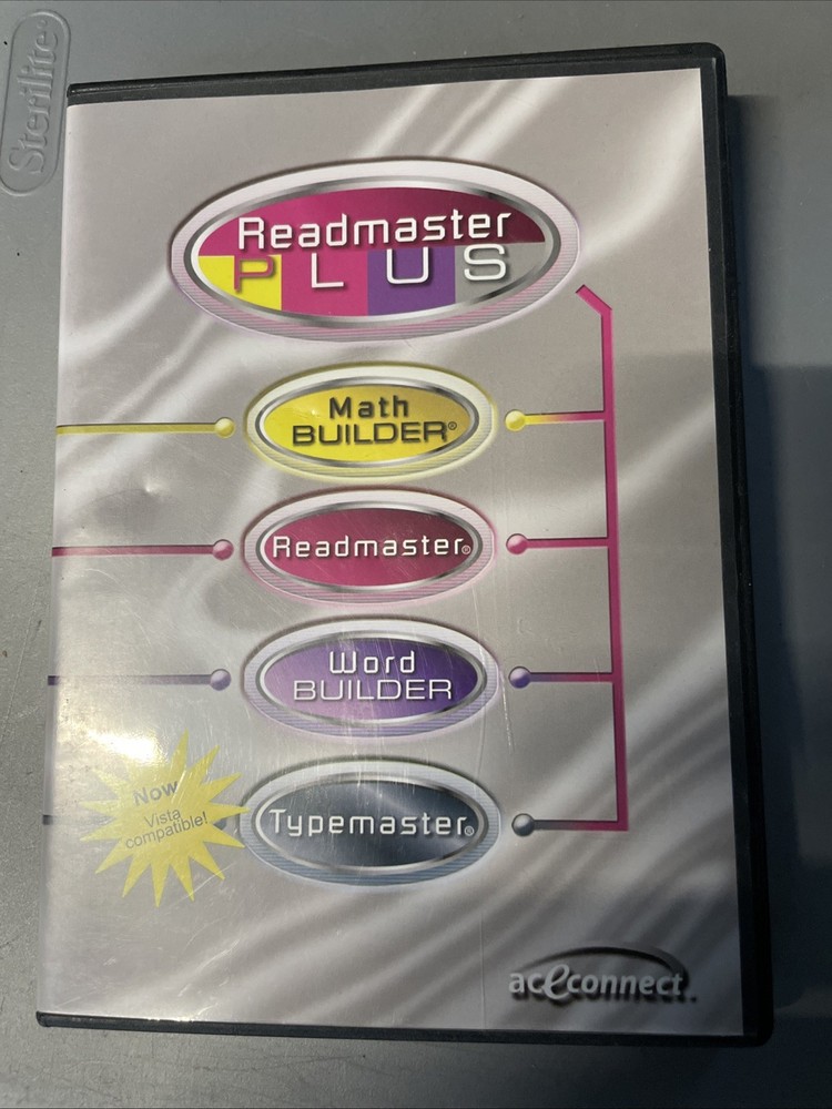 READMASTER PLUS - MATH BUILDER / WORD BUILDER / TYPE MASTER / READ MASTER CD ROM