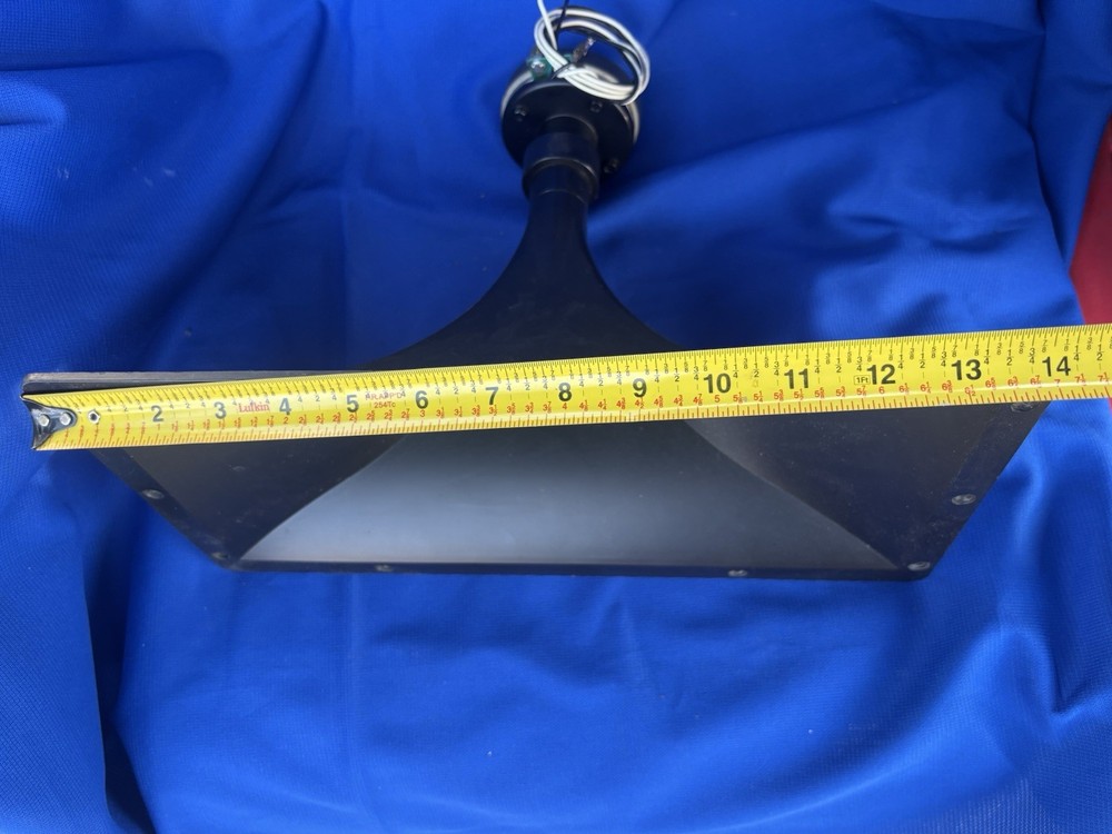 Vintage Rectangular Speaker Horn Driver 14x8 Inch Component Black