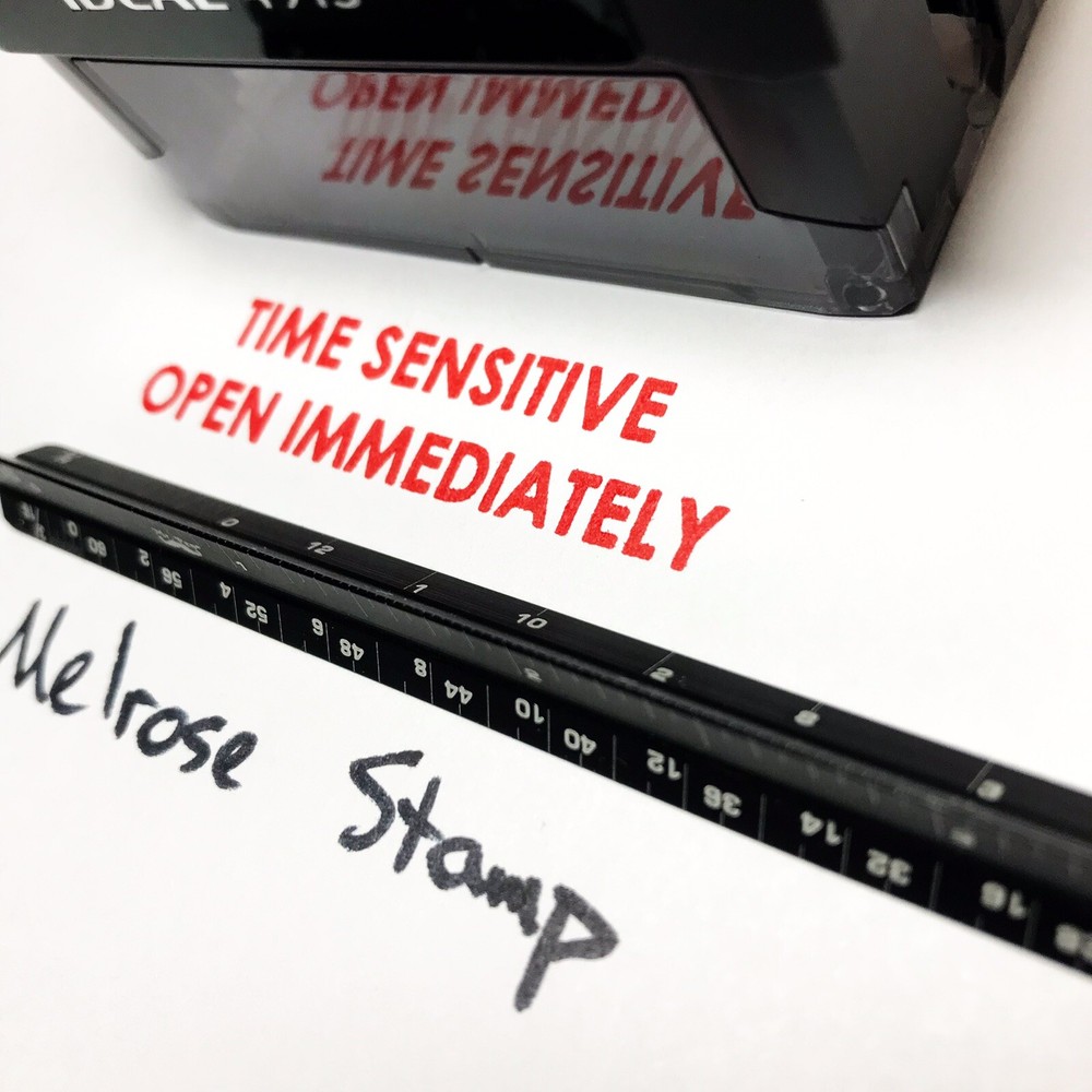 Time Sensitive Open Immediately Rubber Stamp Red Ink Ideal 4913