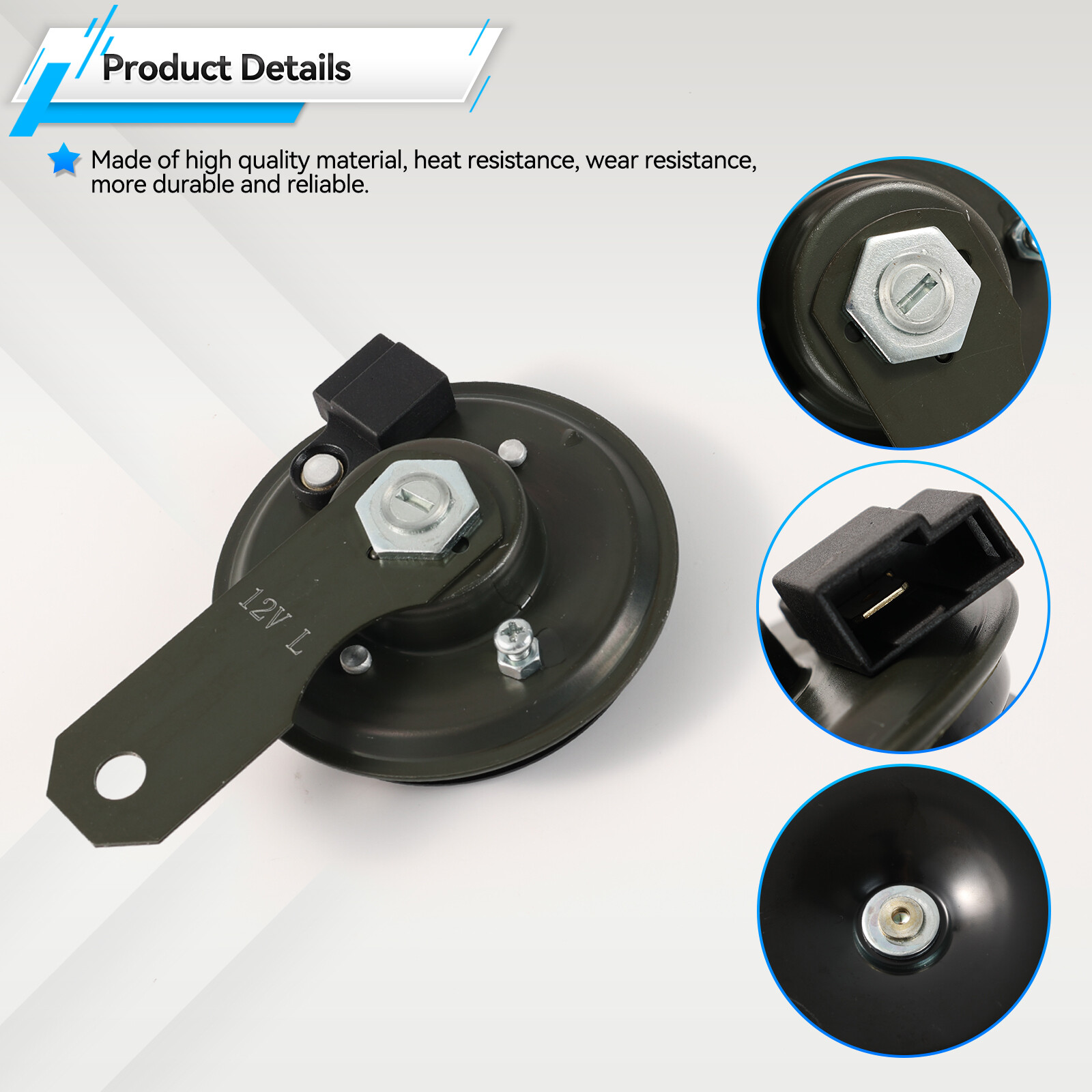 2Pcs Car Motorcycle High & Low Tone Disc Horn For Toyota Corolla Highlander RAV4