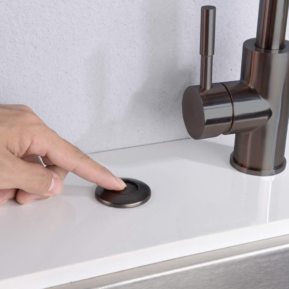 SINKINGDOM Garbage Disposal Air Switch Kit with with Long Button, Oil Rubbed ...