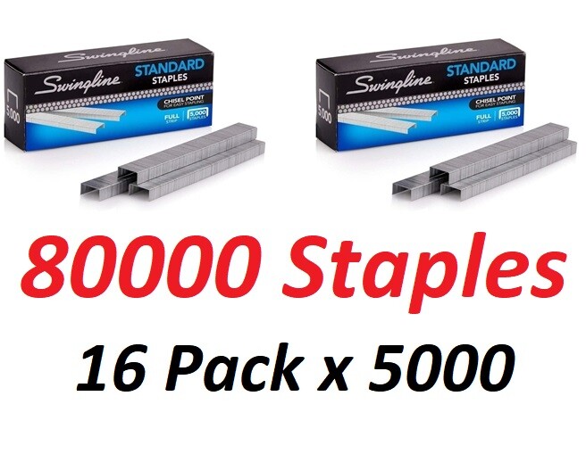 Swingline 1/4-in Standard Chisel Point Full-Strip Staples (80000 PACK)