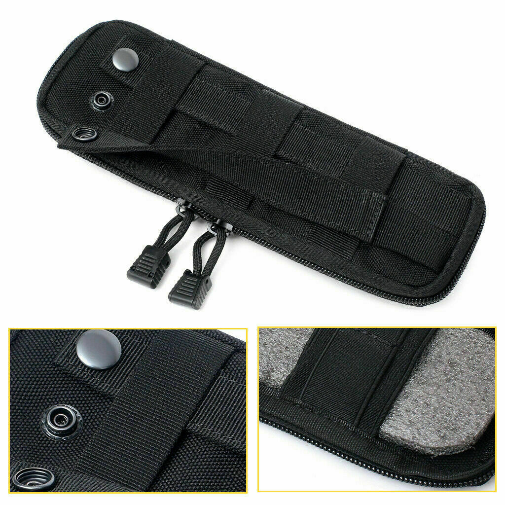 Tactical Molle Knife Sheath Bag Military Flashlight Holster Utility Tool Pouch
