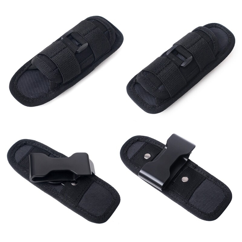 Tactical Hunting 360 Degrees Rotatable Molle Flashlight Pouch Holster Torch Case