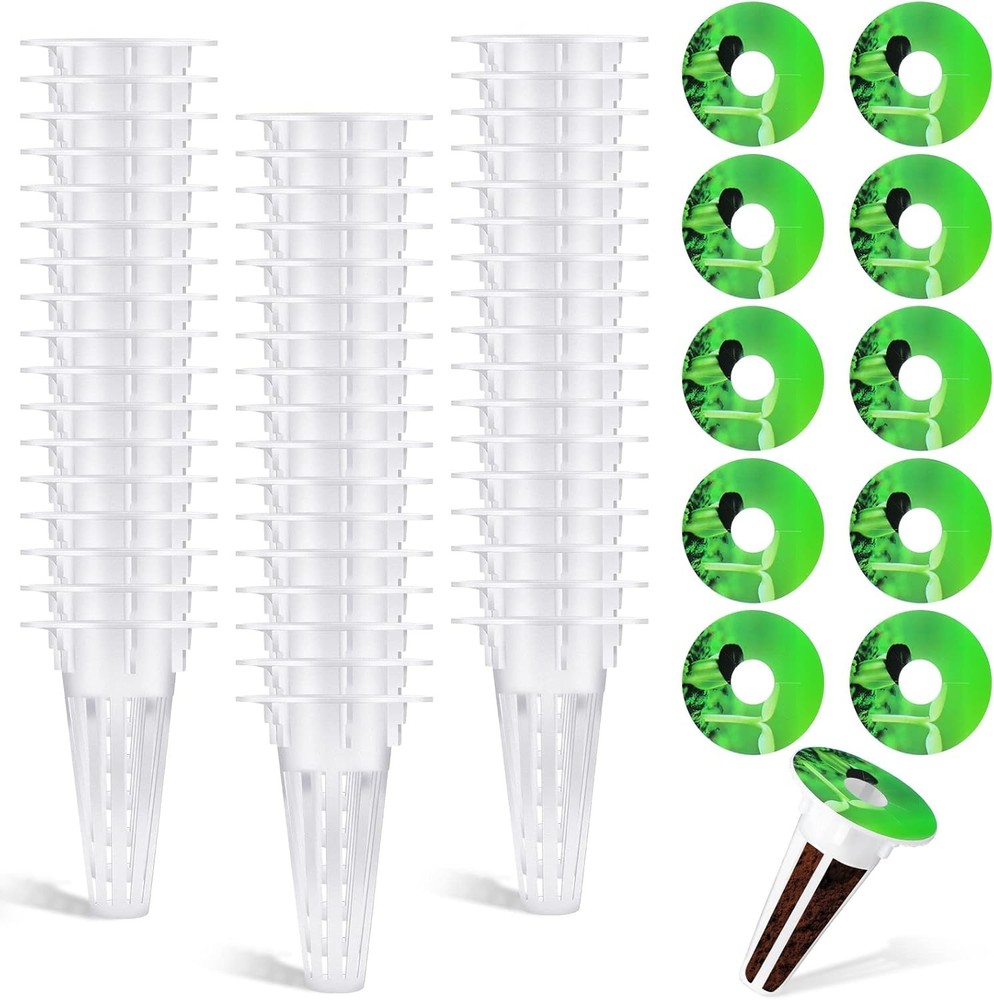 100 Pcs Replacement Grow Baskets Seed Pods Hydroponics Growing System Kit