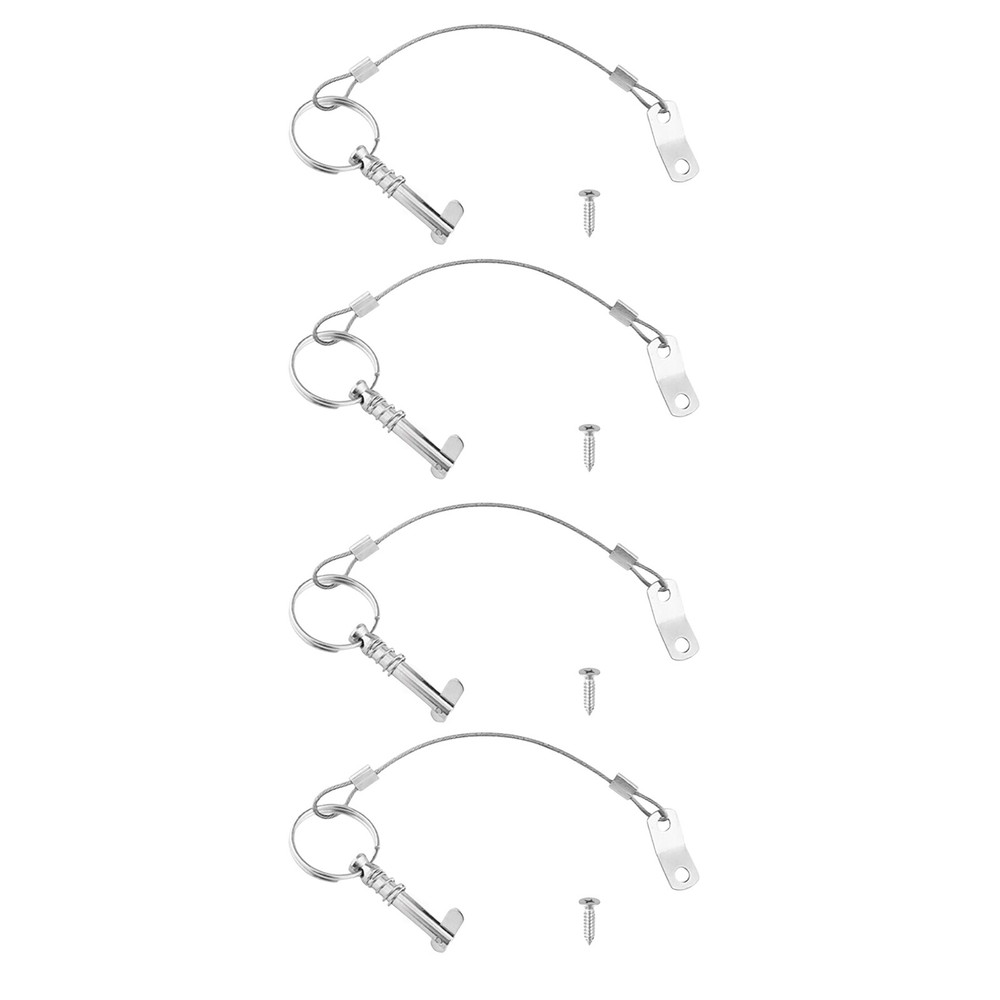 4PC Quick Release Pin w/Toggle Spring Boat Top Fitting Saltwater Corrosion Proof