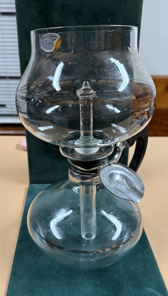 Cory DPL Glass Pot/Carafe for Vacuum Coffee, Bakelite Handle double filter