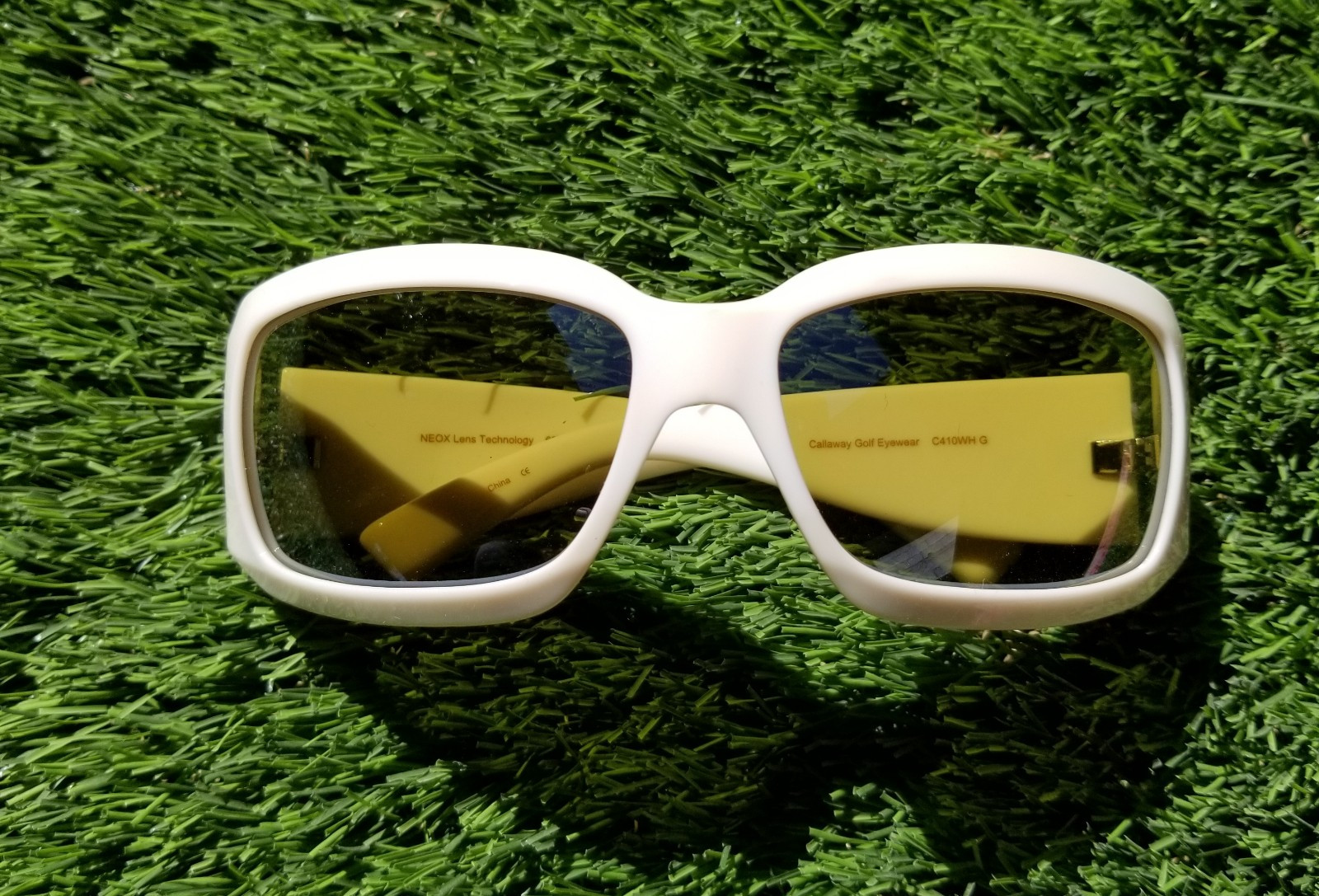 Callaway Ivory Golf Sunglasses Green NEOX Lenses Rhinestones C410WH G RARE