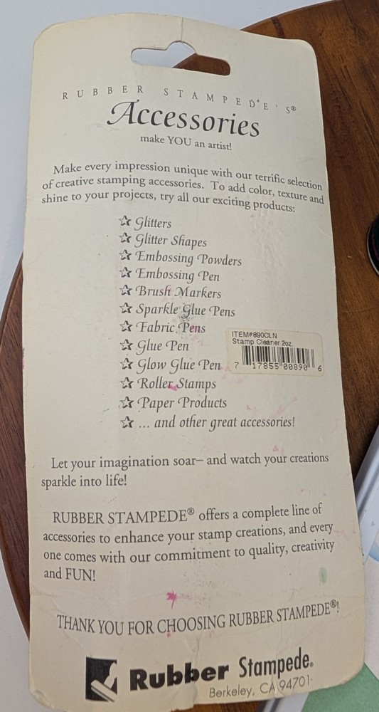 Rubber Stamp Cleaning Pads and Solution Lot