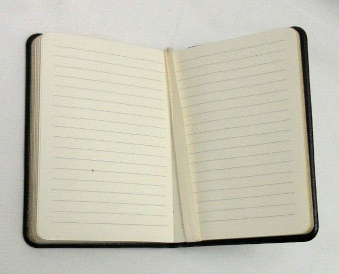 APPALACHIAN TRAIL 3x4" MIN Guide Leather Cover Notebook w Maps Info 160 Pgs NAVY