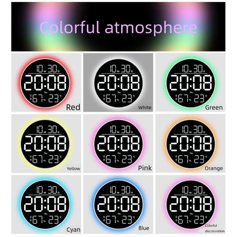 Contemporary Wall Clock Oversized Font Feature