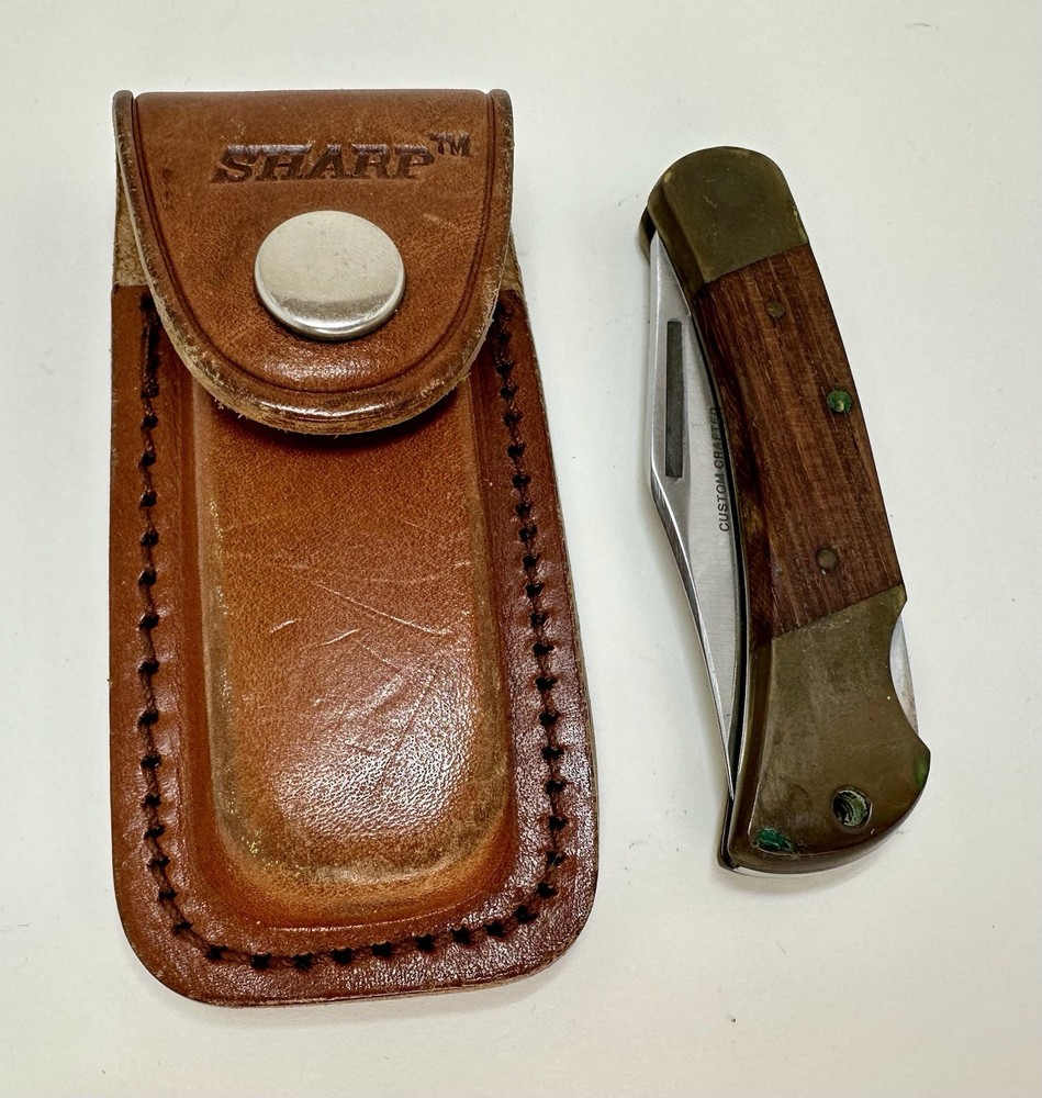 @ Sharp Model 800 Lockback Pocket Knife w/Matching Sheath