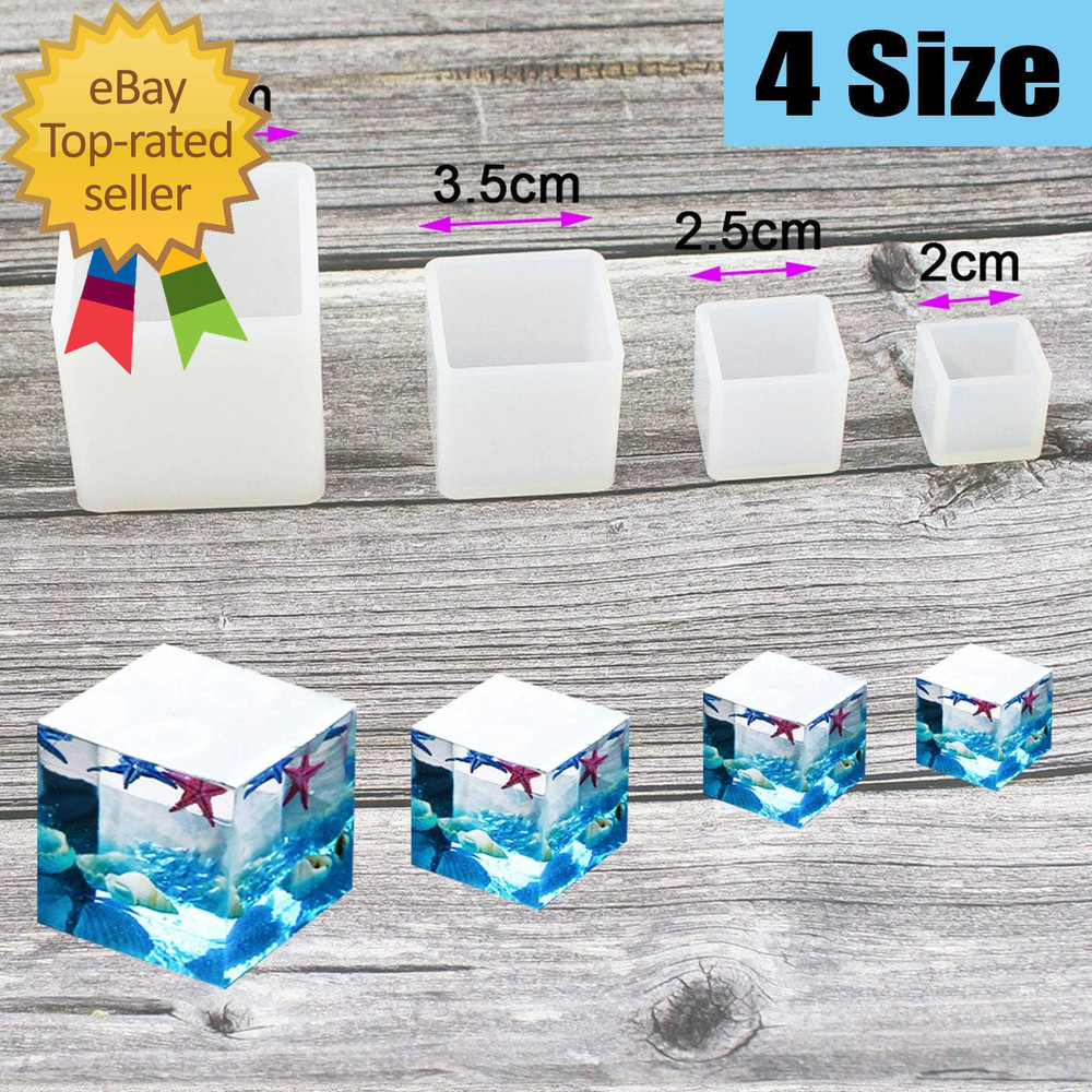 Resin Casting Molds Square Mold Cube Silicone Molds for DIY Craft Making