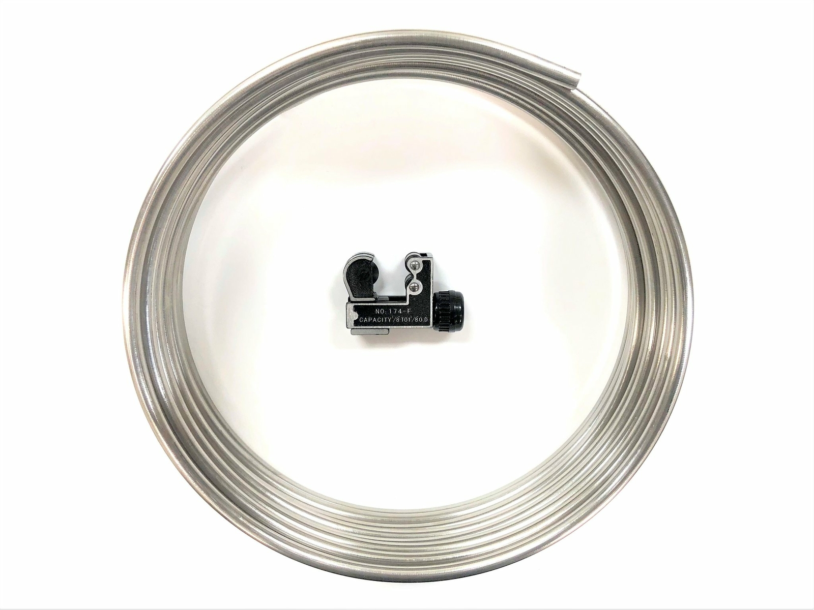 16 ft. Roll of Stainless steel 3/8" Fuel line tubing  w/ Tube cutter