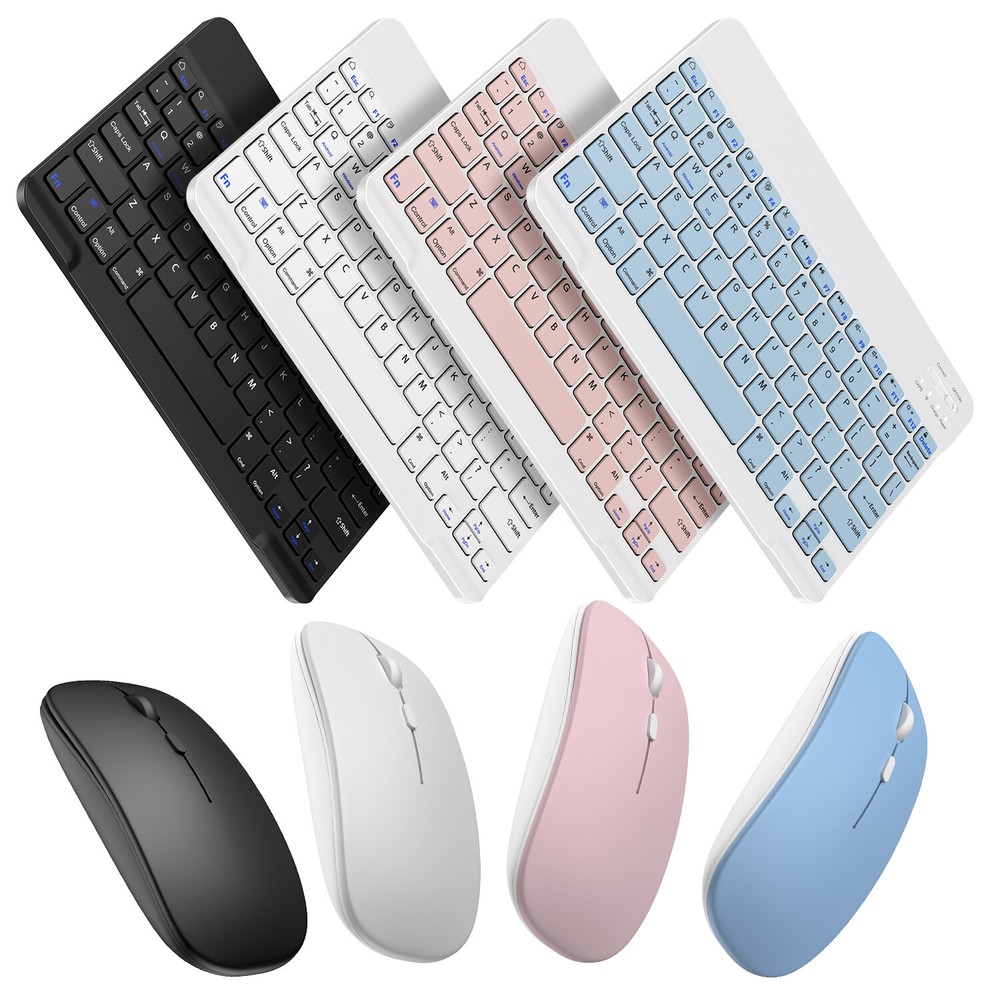 Rechargeable Bluetooth Keyboard & Mouse Set For iPad Laptop Mac PC Wireless | US
