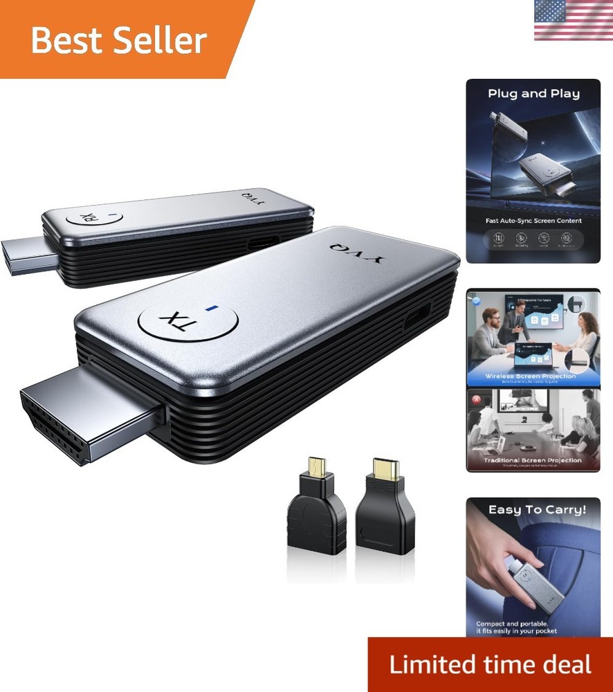 Portable Wireless HDMI Transmitter & Receiver for Streamlining 4K Media Playback