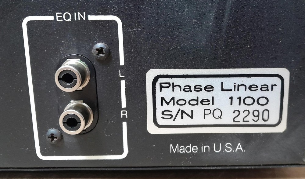 BEAUTIFUL PHASE LINEAR 1100 SERIES TWO PARAMETRIC EQUALIZER ! J