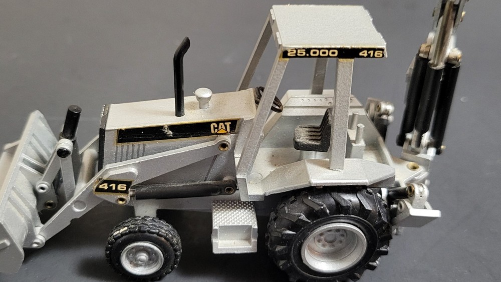 1:50 Scale Diecast CAT 416 Backhoe Loader- SILVER Limited Edition - NZG 285