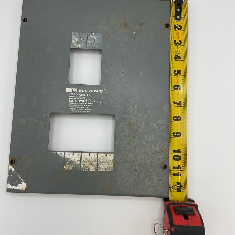 Bryant 100 Amp Max Main Breaker 4 Space Panel Cover