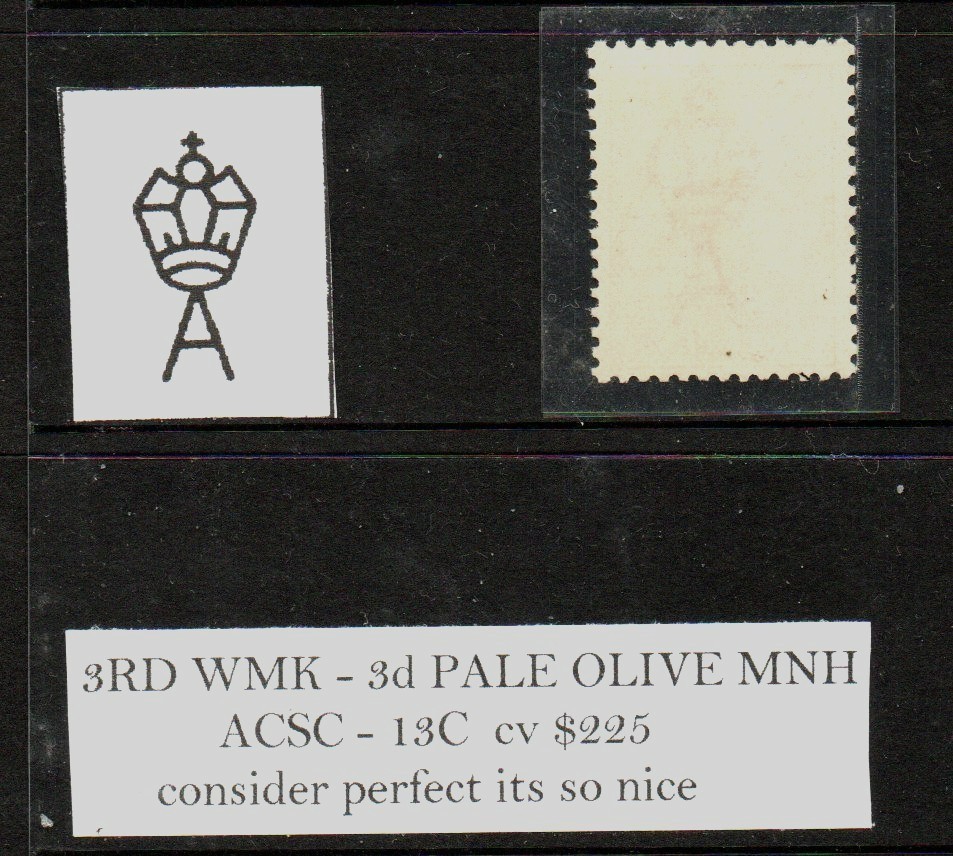 PREMIUM COPY 3d 3RD WMK - A CRACKER! and NEVER HINGED GRADE