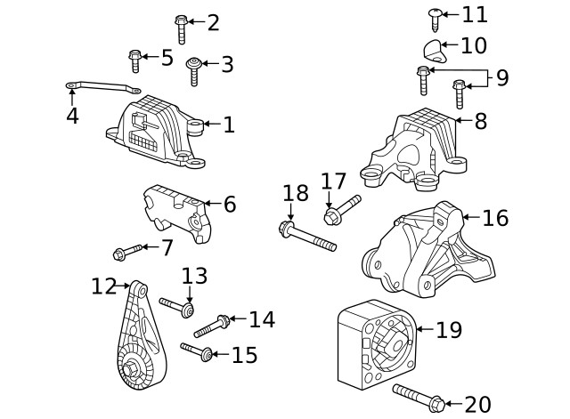 Genuine GM Transmission Front Mount 85159652