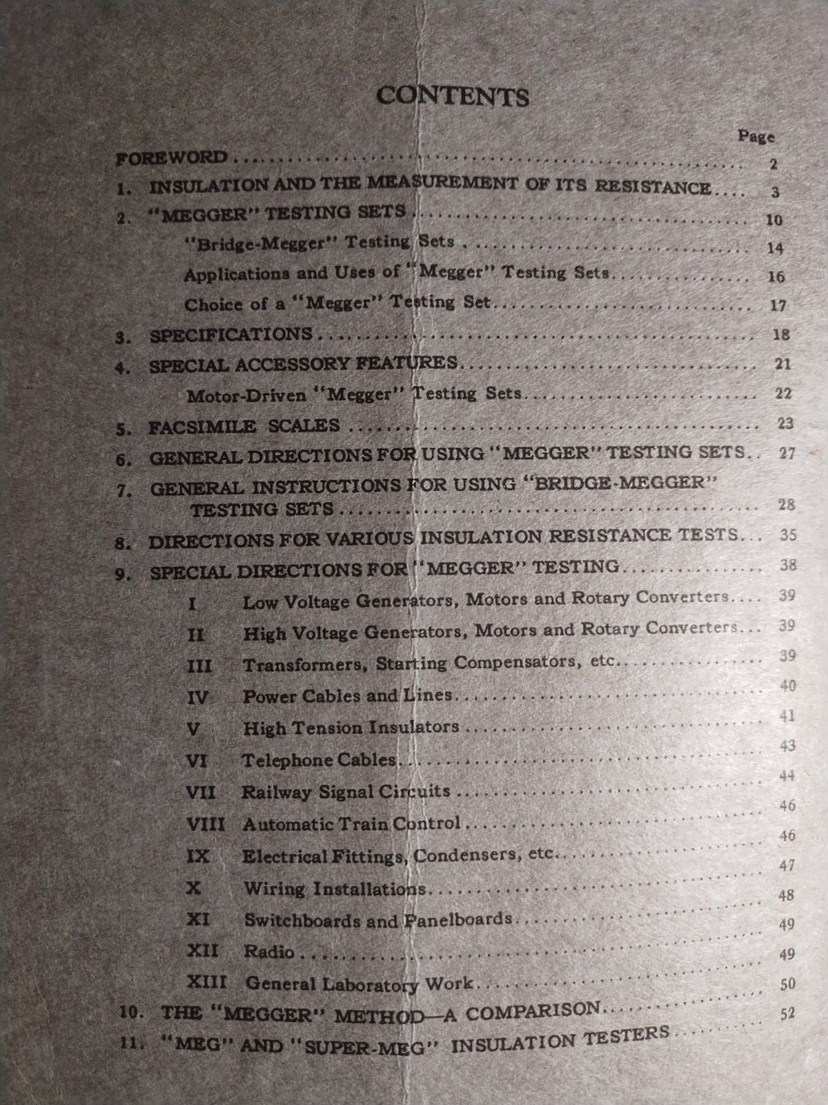 1925 Megger & Bridge Megger Insulation Testing Sets Catalog James Biddle B1-54