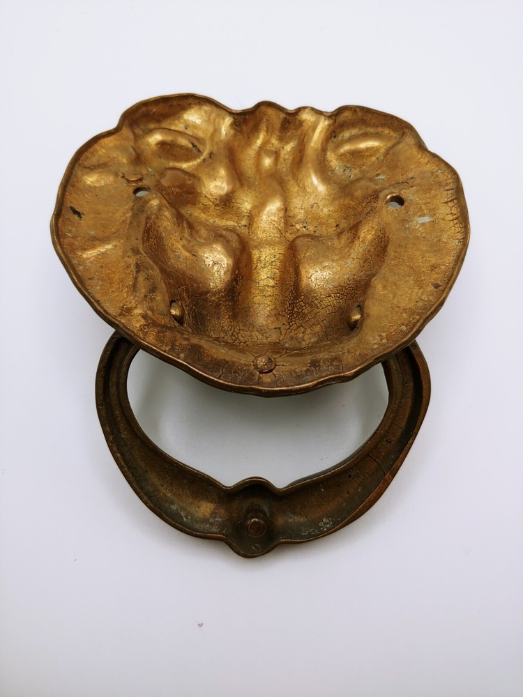 Vtg. Brass Lion Door Knocker