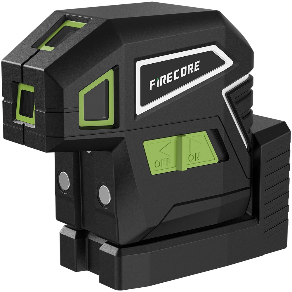 Firecore 5-Point Laser Level, Green Beam Self-Leveling Plumb