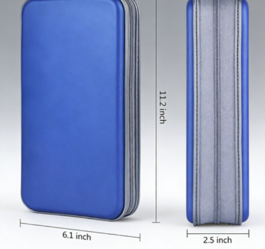 Blue 96-Disc CD/DVD Storage Case