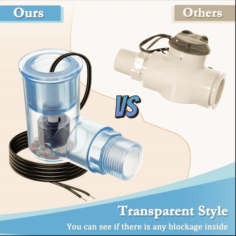 2 Pack SS2 Float Switch L-Shape, AC Float Switch with 3/4--Ad1167