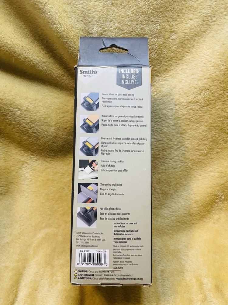 Smith's Be Sharp 6" Arkansas Tri-Hone Sharpening Stones System