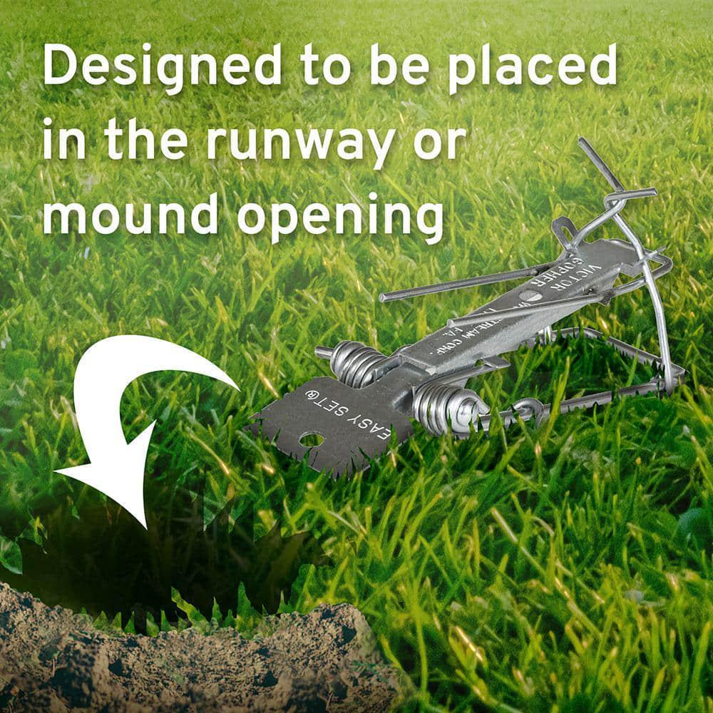 Easy-Set Outdoor Gopher Trap Galvanized Steel Allows Durable Soil Types, 2-Pack