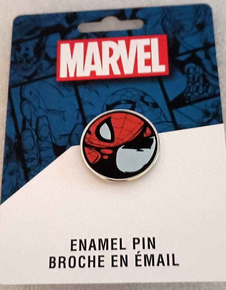 Rare Marvel Spider-Man Vs Venom Enamel Split profile Pin New MOC