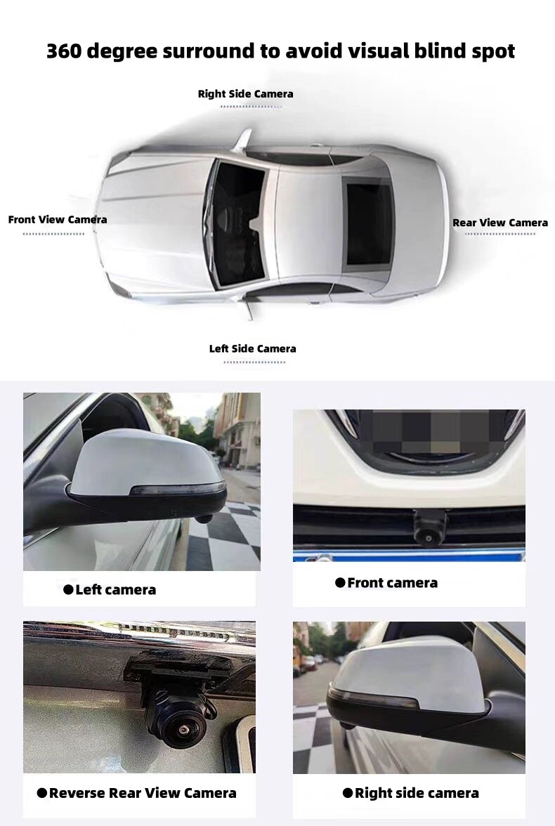 Car AHD 720P/1080P 360° View System Panoramic View Parking Camera Set