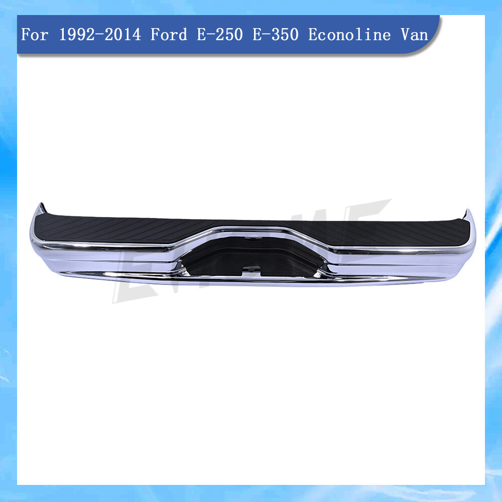 NEW Chrome  Rear Step Bumper Assembly For 1992-2014 Ford Econoline Van