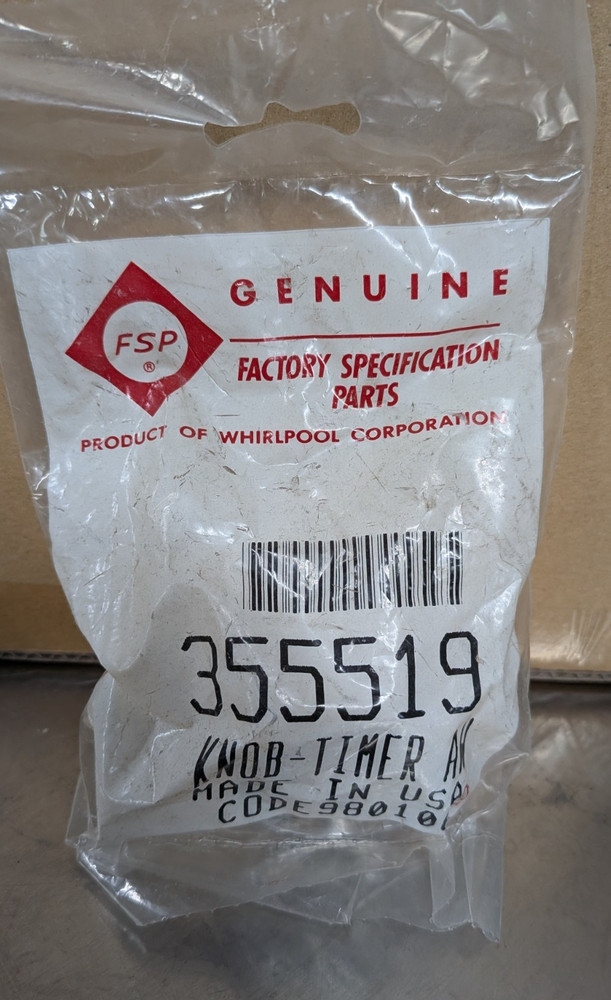 Whirlpool 355519 Knob