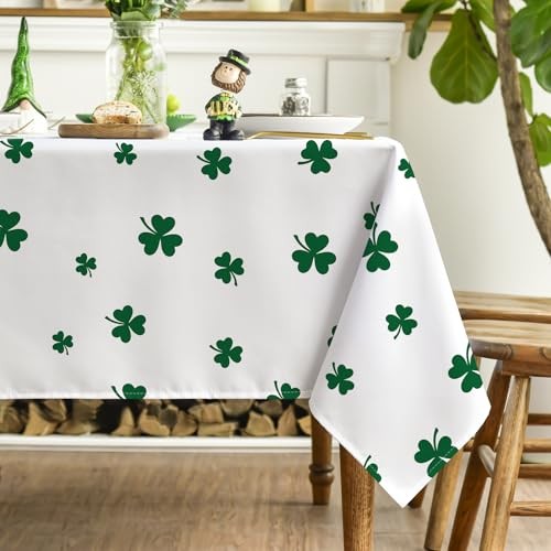 St. Patrick's Day Tablecloth 52×70 Inch, Irish 52" x 70" (Rectangular) White
