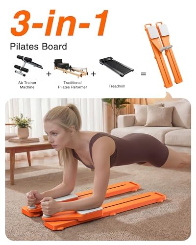 Pliates Board - Multifunctional Anti-Slip Silent Basic-Orange Pilates Board